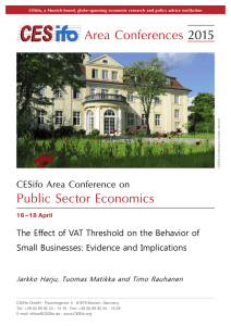 The Effect of VAT Threshold on the Behavior of