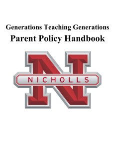 Parent Policy Handbook Generations Teaching Generations