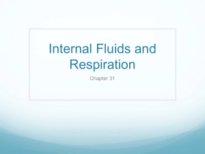 Internal Fluids and Respiration Chapter 31