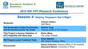 Session 4: 2015 IRS-TPC Research Conference  Helping Taxpayers Get it Right