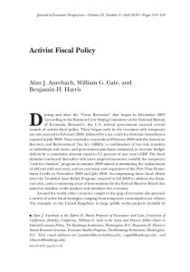 D Activist Fiscal Policy Alan J. Auerbach, William G. Gale, and