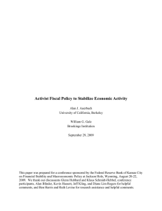 Activist Fiscal Policy to Stabilize Economic Activity