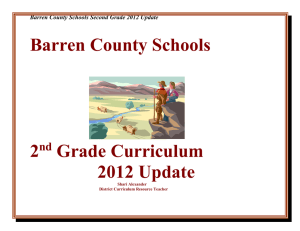 Barren County Schools  2 Grade Curriculum
