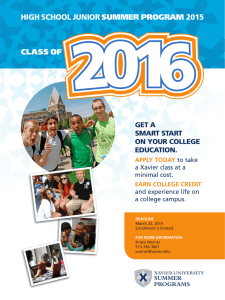 HIGH SCHOOL JUNIOR SUMMER PROGRAM 2015 CLASS OF GET A SMART START