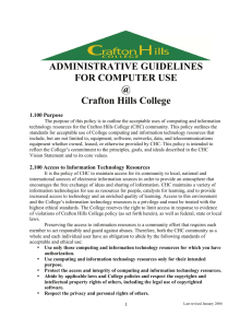 ADMINISTRATIVE GUIDELINES FOR COMPUTER USE @