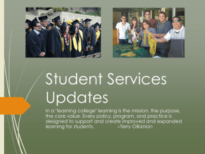 Student Services Updates