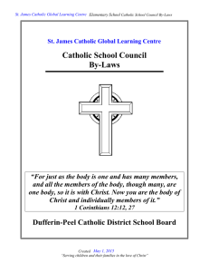 Catholic School Council By-Laws