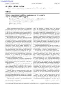 NOTES Helium nanodroplet isolation spectroscopy of perylene and its complexes with oxygen