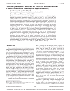 Quantum hydrodynamic model for the enhanced moments of inertia