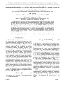 Spontaneous coherent microwave emission and the sawtooth instability in a... 4 U. Arp, G. T. Fraser, A. R. Hight Walker, and... K. K. Lehmann