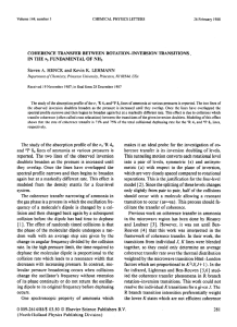 Steven  A. HENCK  and  Kevin  K. ... COHERENCE  TRANSFER  BETWEEN  ROTATION-INVERSION  TRANSITIONS,