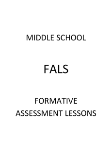 FALS MIDDLE SCHOOL  FORMATIVE