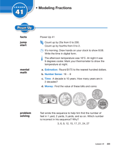 41 • Modeling Fractions Power Up facts