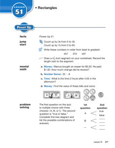 51 • Rectangles Power Up facts