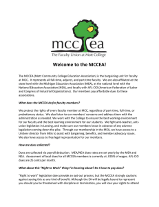 Welcome to the MCCEA!