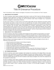 Title IX Grievance Procedure