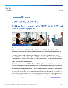 Learning Services Cisco Training on Demand MPLS Bootcamp (BCN)