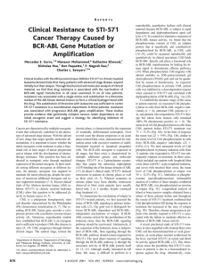Clinical Resistance to STI-571 Cancer Therapy Caused by BCR-ABL Gene Mutation or Amplification