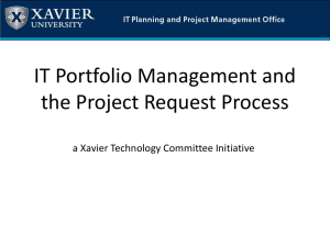 IT Portfolio Management and the Project Request Process