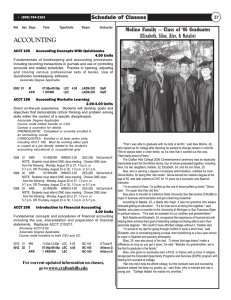 Schedule of Classes