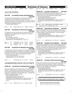 Schedule of Classes ACCOUNTING (909) 794-2161 39