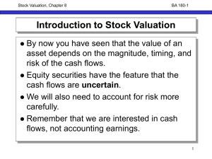 Introduction to Stock Valuation