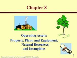 Chapter 8 Operating Assets: Property, Plant, and Equipment, Natural Resources,