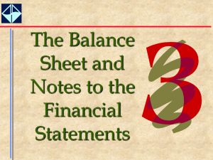 The Balance Sheet and Notes to the Financial