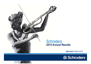 Schroders 2015 Annual Results Data Pack