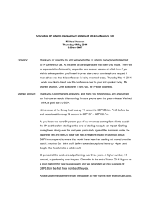 Schroders Q1 interim management statement 2014 conference call Michael Dobson