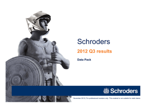 Schroders 2012 Q3 results Data Pack