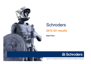Schroders 2012 Q1 results Data Pack