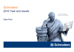 Schroders 2010 Year end results Data Pack trusted heritage