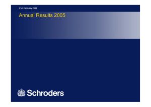 Annual Results 2005 21st February 2006
