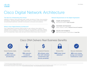 Cisco Digital Network Architecture The Next Era of Networking Has Arrived