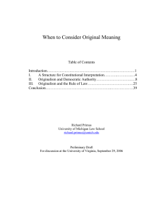 When to Consider Original Meaning