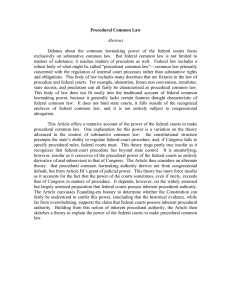 Procedural Common Law  Abstract