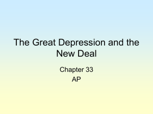The Great Depression and the New Deal Chapter 33 AP