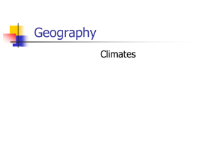 Geography Climates
