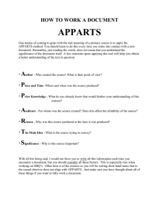 APPARTS HOW TO WORK A DOCUMENT