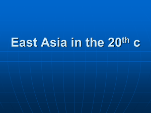 East Asia in the 20 c th