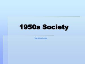 1950s Society Video Cultural Overview