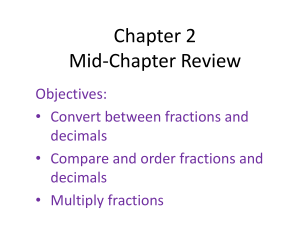 Chapter 2 Mid-Chapter Review
