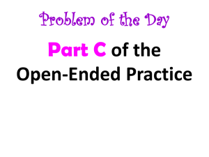 Part C of the Open-Ended Practice Problem of the Day