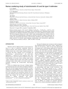 Raman scattering study of stoichiometric Si and Ge type II... G. S. Nolas C. A. Kendziora