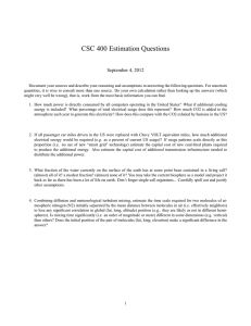 CSC 400 Estimation Questions September 4, 2012