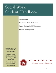 Social Work Student Handbook  Introduction