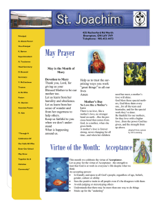 May Prayer May is the Month of Mary