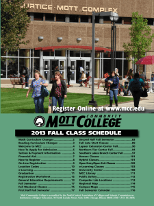 Register Online at www.mcc.edu 2013 FALL CLASS SCHEDULE