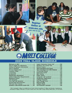 Register Online at www.mcc.edu 2009 FALL CLASS SCHEDULE